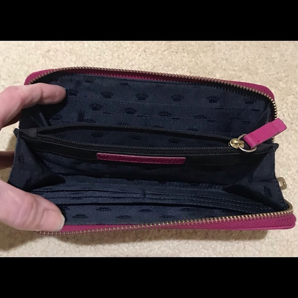 🆕🔥JUICY COUTURE REAL LEATHER&SUPER CHIC&TRENDY PRETTY PINK&GOLD HARDWARE NWOT - Picture 4 of 15